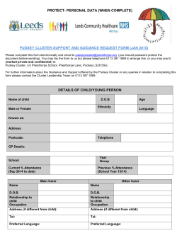 bramley cluster support and guidance request form