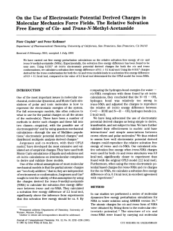 On the use of electrostatic potential derived charges in molecular