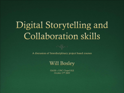 Digital Storytelling and Collaboration skills