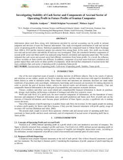 Investigating Stability of Cash Sector and Components of Accrual