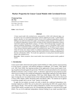 Markov Properties for Linear Causal Models with Correlated Errors