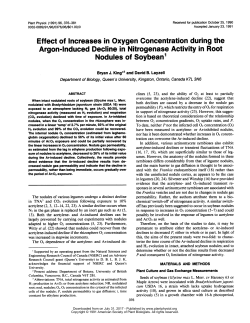 Effect of Increases in Oxygen Concentration