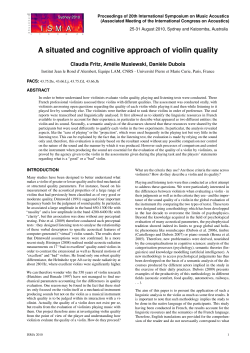 A situated and cognitive approach of violin quality