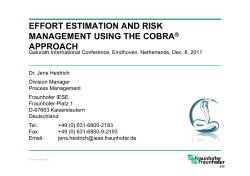 effort estimation and risk management using the cobra
