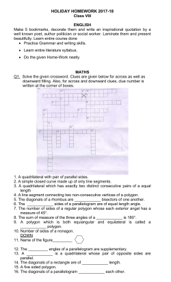 HOLIDAY HOMEWORK 2017-18 Class VIII ENGLISH