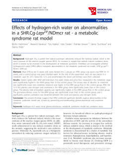 Effects of hydrogen-rich water on abnormalities in a SHR.Cg