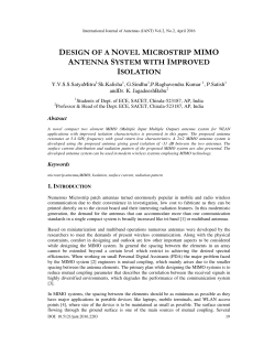 design of a novel microstrip mimo antenna system