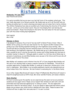 Newsletter 06.06.17 - Riston C of E Primary School