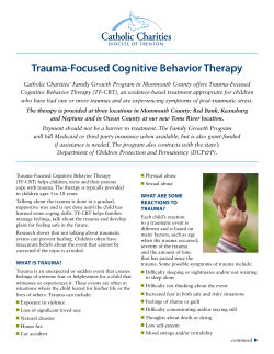 Trauma-Focused Cognitive Behavior Therapy