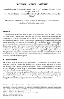 Software Defined Batteries