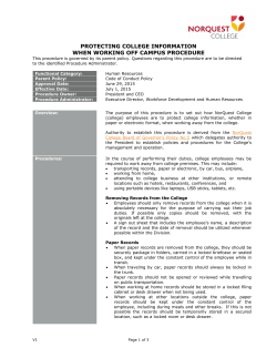 Protecting College Information When Working