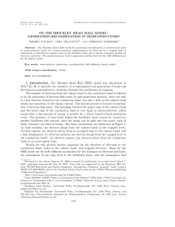 generation and recombination in semiconductors