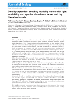 dependent seedling mortality varies with light availability and