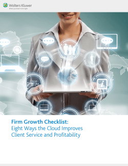 Firm Growth Checklist: Eight Ways the Cloud Improves Client