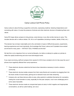 Camper Cell Phone Policy