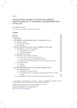 the economic theory of gift-giving: perfect substitutability of transfers
