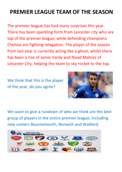 Top Premier League Team by Ahmad and Aryan