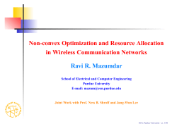 Non-convex Optimization and Resource Allocation in Wireless