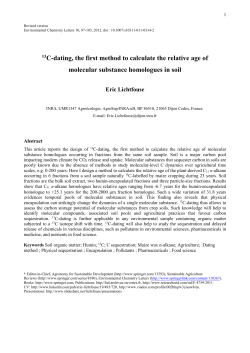 13 C-dating, the first method to calculate the relative age of