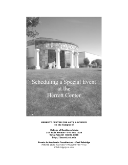 facility description - The Herrett Center