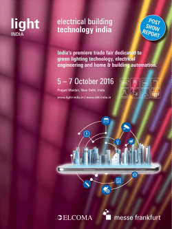 Post show report 2016 - Light India