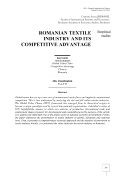 romanian textile industry and its competitive advantage