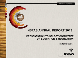 (NSFAS) Annual Report