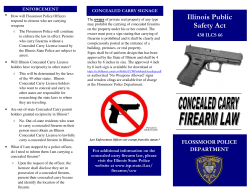 Concealed Carry Law Brochure