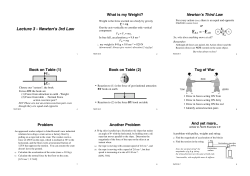 Lecture 3 - Newton`s 3rd Law FBA = &ndash;FAB