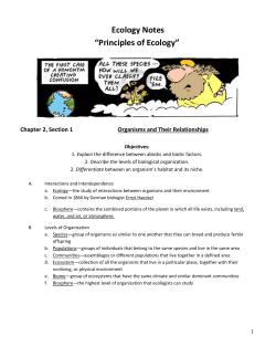 Ecology Notes