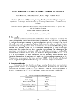 248 HOMOGENEITY OF ELECTRON ACCELERATOR DOSE