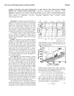 GLOBAL COOLING AND MASS EXTINCTION AT THE END OF THE
