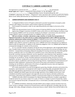 contract carrier agreement