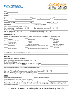 CONGRATULATIONS on taking the 1st step in changing your life!