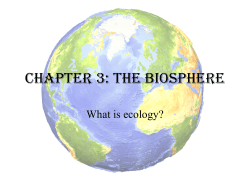 Chapter 3: The Biosphere
