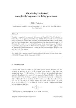 On doubly reflected completely asymmetric L&eacute;vy processes