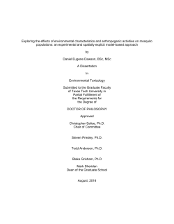Modeling spatially explicit mosquito population dynamics with the