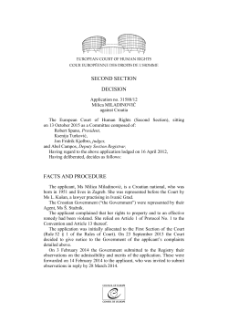 MILADINOVIC v. CROATIA