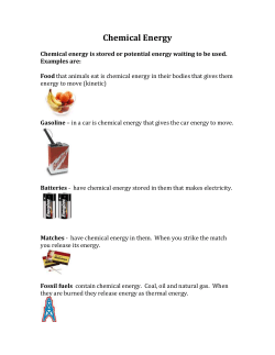 Chemical Energy Words