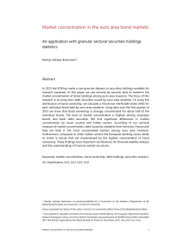 Market concentration in the euro area bond markets