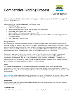 Competitive Bidding Process