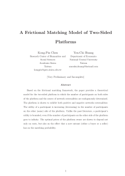 A Frictional Matching Model of Two