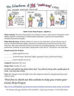 Math Storybook/Comic Strip Project