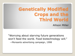 Genetically Modified Crops and the Third World