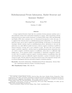 Multidimensional Private Information, Market