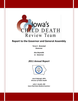 History of The Iowa Child Death Review Team