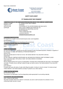 SAFETY DATA SHEET PY TRANSLUCENT RED PIGMENT