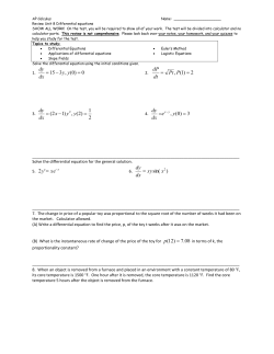 AP Calculus - Northwest ISD Moodle