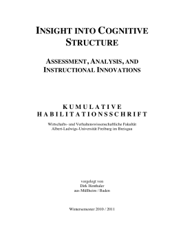 insight into cognitive structure