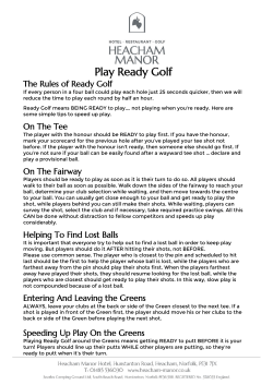 Play Ready Golf - Heacham Manor Hotel